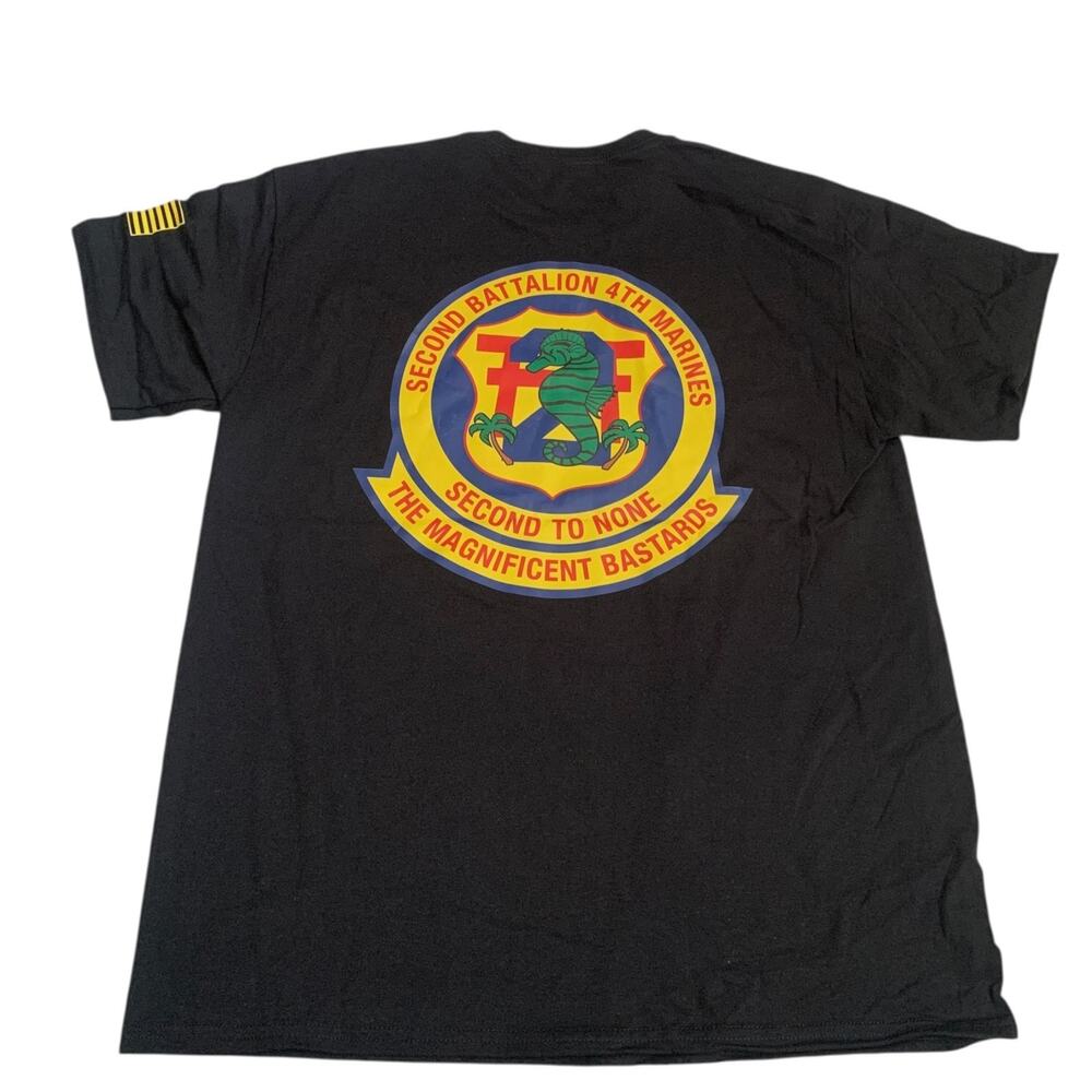 USMC Men's Size L 2nd Battalion 4Th Marines Short Sleeve T-Shirt Brand New - Picture 12 of 16